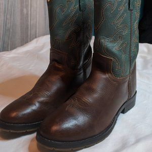 Sold - Double H Leather Cowboy Boots 6D